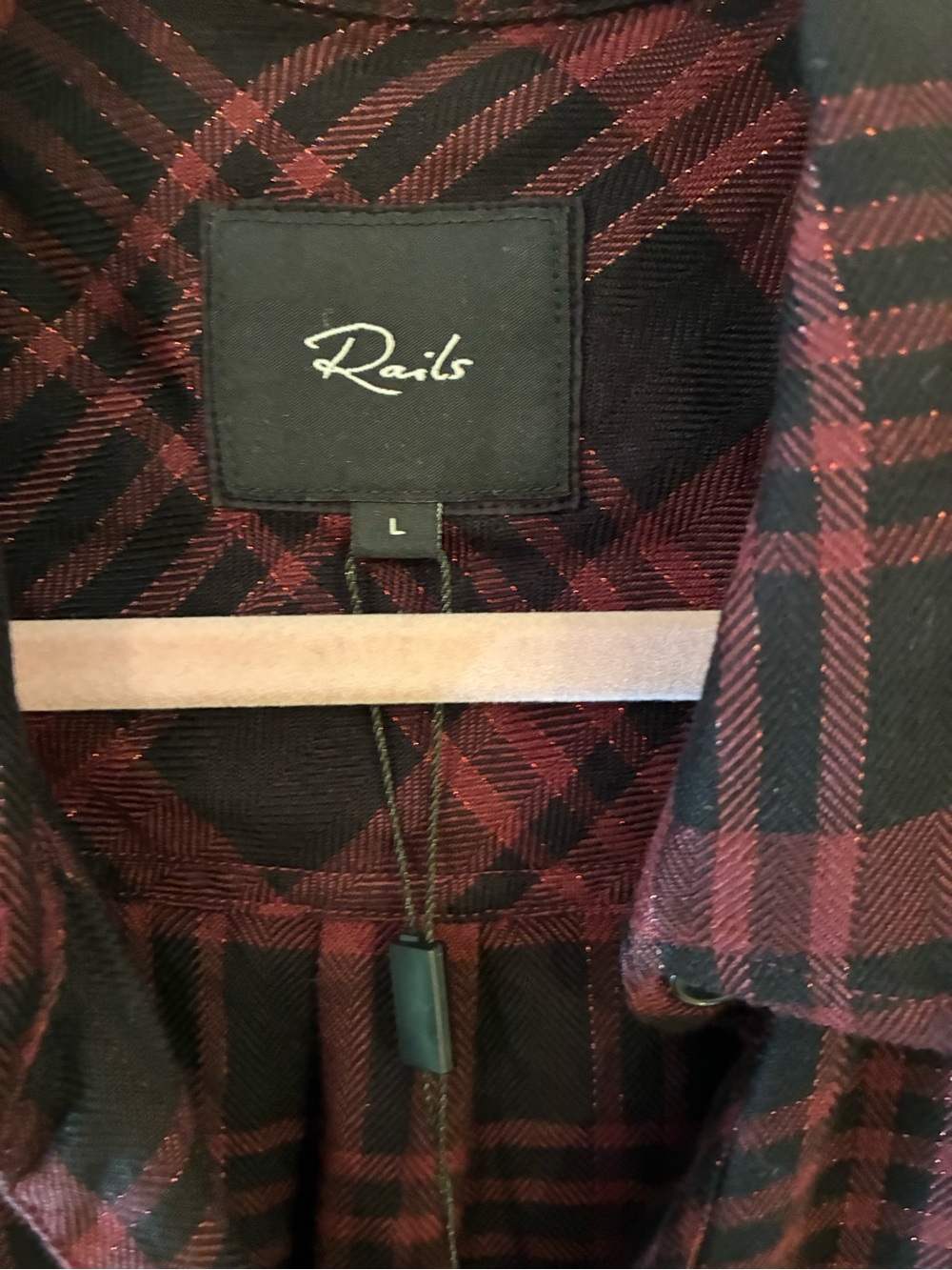 NEW! RAILS HUNTER Black Merlot Lurex - Picture 5 of 11